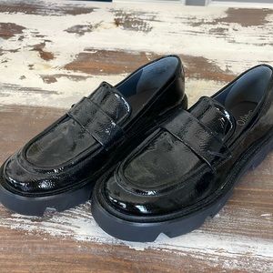 Franco Sarto Black patent leather loafers - size 8.5